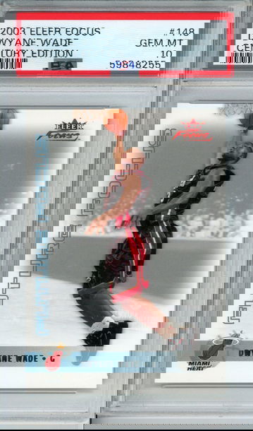 DWYANE WADE 2003 Fleer Focus CENTURY Edition ROOKIE /100 PSA 10 RC POP 8 Miami Heat HOF