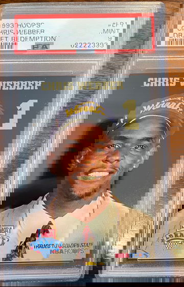 CHRIS WEBBER 1993 HOOPS #LP1 REDEMPTION ROOKIE RC PSA 9 New Scratch Free Case