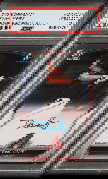 2023 Bowman Chrome Auto Druw Jones PSA 10