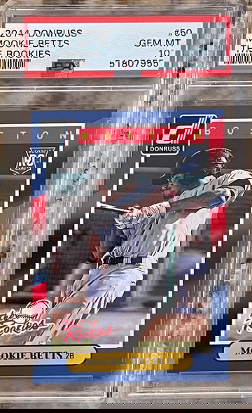 2014 Mookie Betts Red Sox Dodgers Donruss “The Rookies” RC (PSA 10)