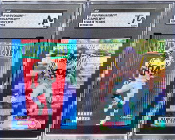 Randy Moss refractor lot hof 1999 topps bowman chrome sb13 season’s best s7 stock in the game insert sgc near mint A