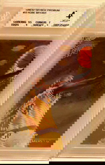 1996-97 SKYBOX PREMIUM #55 KOBE BRYANT  BGS 4 VG-EX