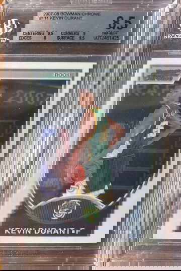Kevin Durant Bowman Chrome Rookie /2999 BGS 8.5 2 9.5 subs