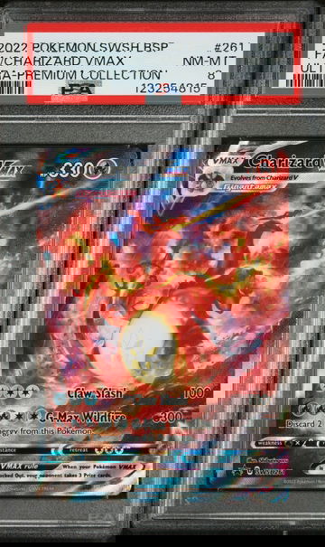 2022 Pokemon Sword and Shield Black Star Ultra Premium Collection Promo Charizard Vmax #SWSH261 PSA 8