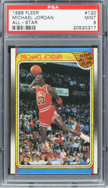 1988 Fleer Michael Jordan ALL-STAR HOF #120 PSA 9 MINT