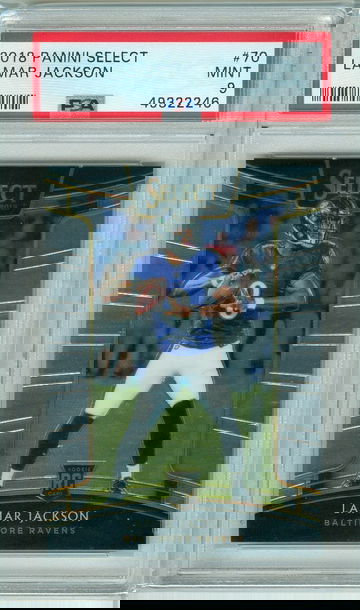 Lamar Jackson 2018 Panini Select #70 PSA 9 Rookie RC