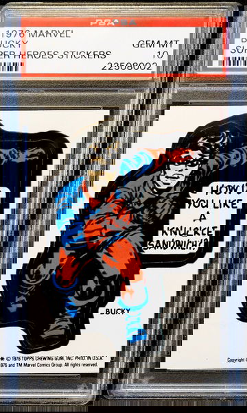 1976 Topps Marvel Super Heroes 🔥 BUCKY BARNES (Winter Soldier) 🔥 PSA 10 - LOW POP!