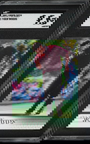 2001 Upper Deck Golf Tiger Woods ROOKIE #1 SGC 9.5 MINT+