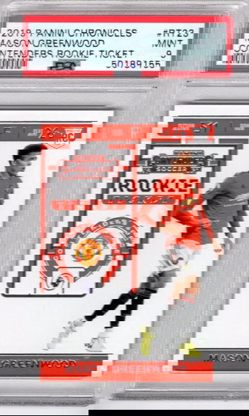 2019 Panini Chronicles Mason Greenwood Contenders Rookie Ticket RC PSA 9 Mint