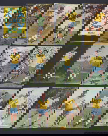 1966 Sicker compl. Team FC Santos w. Pele + Garrincha