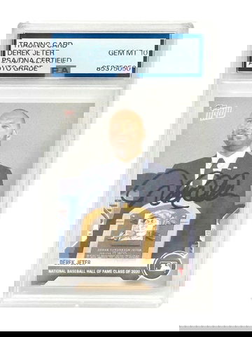 2021 TOPPS NOW HOF INDUCTION DEREK JETER SIGNED AUTOGRAPHED CARD PSA/DNA 10 AUTO