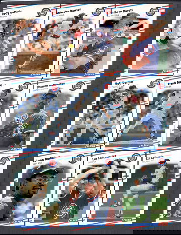 1988 Fleer Chicago Cubs Team Set of 26 Cards Dawson Sandberg Maddux