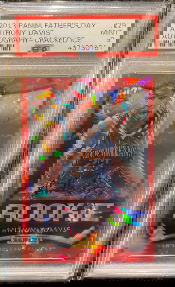 2012-2013 Panini Father’s Day Anthony Davis Autograph Cracked Ice PSA 9