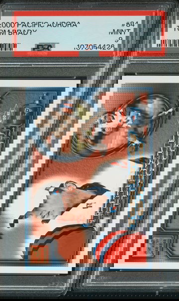 2000 Pacific Aurora #84 Tom Brady PSA 9 Rookie RC