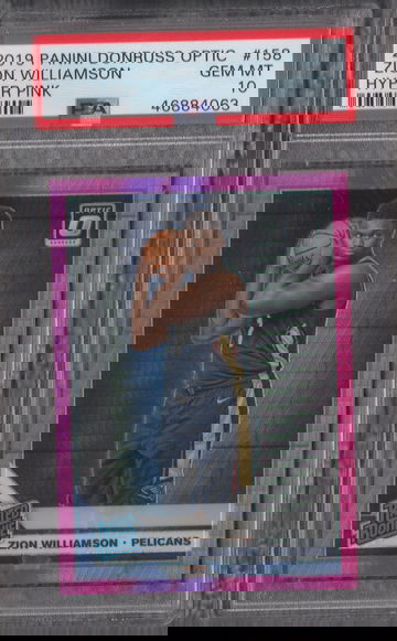 2019-20 Optic Zion Williamson Hyper Pink PSA 10