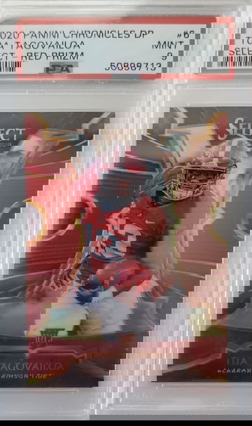 2020 Tua Tagovailoa Chronicles DP Red Prizm PSA 9