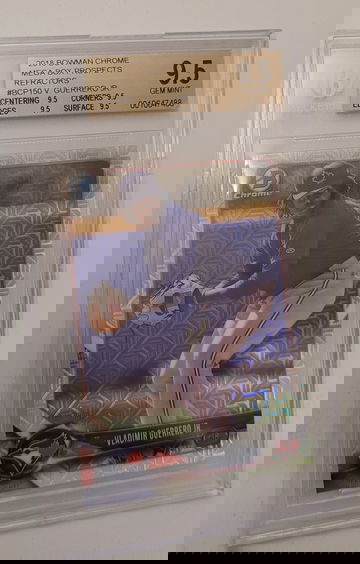 2018 Bowman Chrome Refractor Vladimir Guerrero Jr ROOKIE CARD BGS 9.5 TRUE GEM MINT 