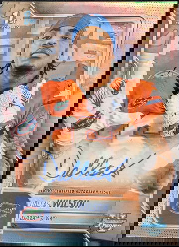 2025 Bowman Chrome University Autograph Refractor #BCA-DWI Dallas Wilson /299