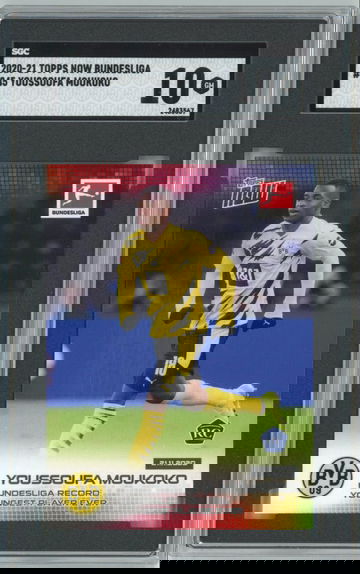 2020-21 YOUSSOUFA MOUKOKO TOPPS NOW BUNDESLIGA #045 RC SGC 10 GEM MINT