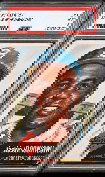 1953 TOPPS #1 JACKIE ROBINSON PSA 3