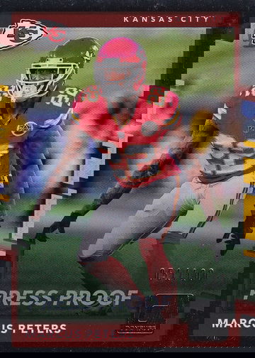 2017 Donruss Marcus Peters #222 Silver Press Proof 051/100