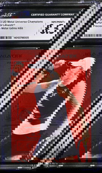 2023 IGA SWIATEK METAL UNIVERSE CHAMPIONS PRECIOUS METAL GEMS RED #010 CGC 8.5 MS.A1.08