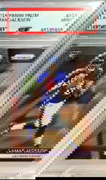 Lamar Jackson Prizm PSA 9