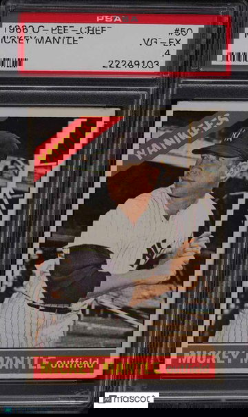 1966 O-Pee-Chee Baseball Mickey Mantle #50 PSA 4 NICELY CENTERED