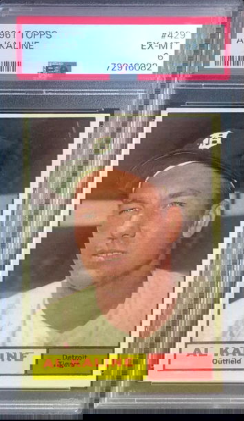 1961 Topps #429 Al Kaline of Detroit Tigers PSA 6