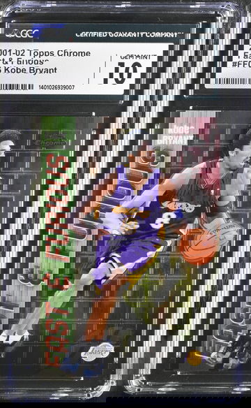 2001 Topps Chrome Fast & Furious #FF06 Kobe Bryant CGC 10 GEM MT