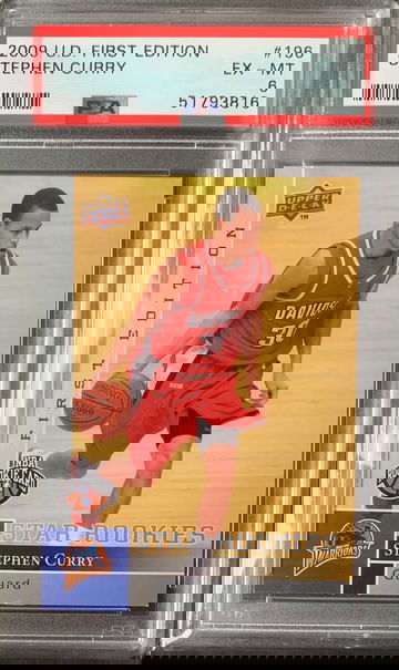 2009 Steph Curry Upper Deck First Edition PSA 6 Rookie Card #196