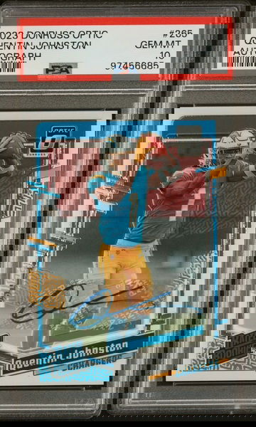 2023 PANINI DONRUSS OPTIC QUENTIN JOHNSTON #265 RC AUTOGRAPH #'D OUT OF 199