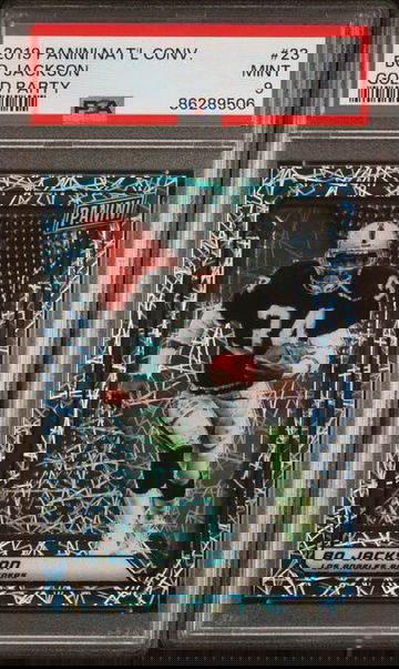 2019 Panini National Conv VIP Gold Party Lazer Prizm Bo Jackson PSA 9 Raiders