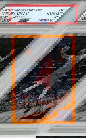 2018 PANINI DONRUSS ORANGE LASER #47 ANTHONY DAVIS PELICANS PSA 10 LOW POP 2