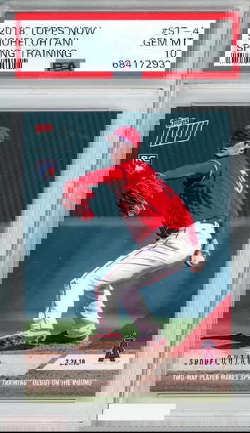 2018 TOPPS NOW SPRING TRAINING SHOHEI OHTANI #ST-4 ROOKIE RC PSA 10 GEM MT