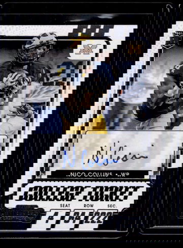 2021 Panini Contenders Draft Picks College Ticket Nico Collins #106 RC Auto