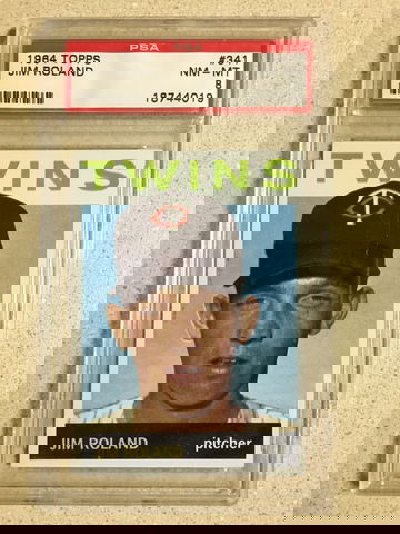 1964 Topps #341 Jim Roland PSA 8 NM-MT TWINS