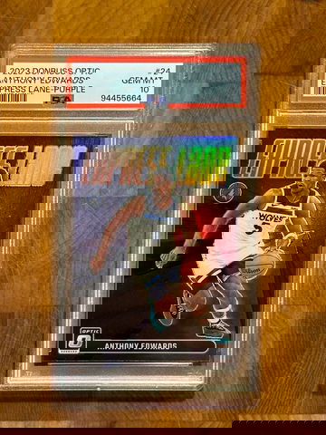 2023 Donruss Optic #24 Anthony Edwards Express Lane Purple PSA 10