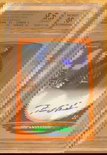 2013 Bowman Chrome Tim Anderson  Orange Refractor Auto BGS 9.5 w/10 Auto