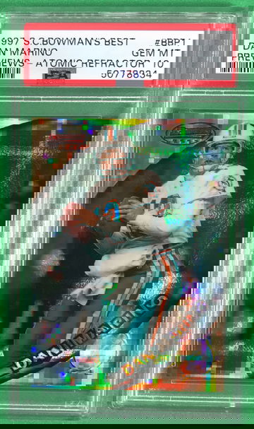 1997 Bowman's Best Previews Atomic Refractor Dan Marino #BBP1 PSA 10 Gem Mint HOF Dolphins POP 4