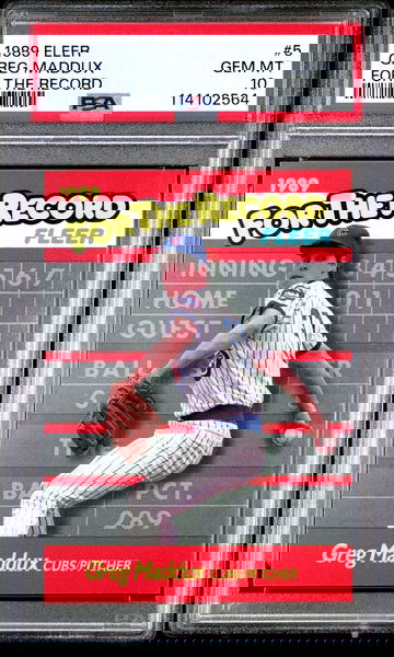 1989 Fleer For the Record Greg Maddux #5 /5 PSA 10