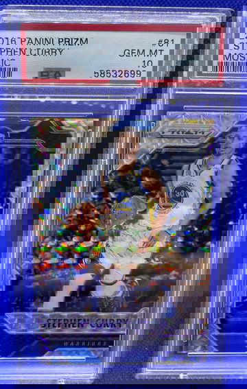 2016-17 Panini Prizm Mosaic Silver Stephen Curry #81 PSA 10 GEM MINT Warriors