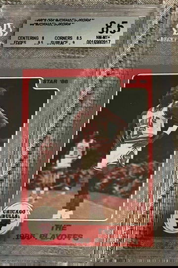 1986 Star Michael Jordan Playoffs #8 BGS 8.5