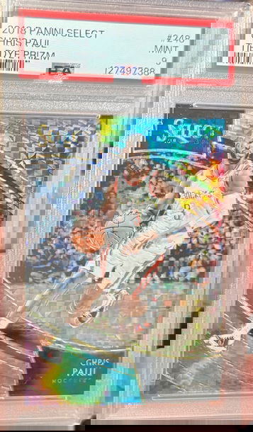 2018 Panini Select Chris Paul Courtside Tie-Dye Prizm /25 PSA 9