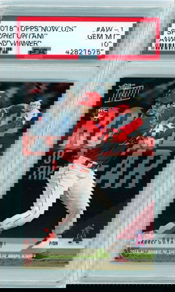 2018 Topps Now O/S #AW-1 Shohei Ohtani Award Winner PSA 10 GEM MINT 10!