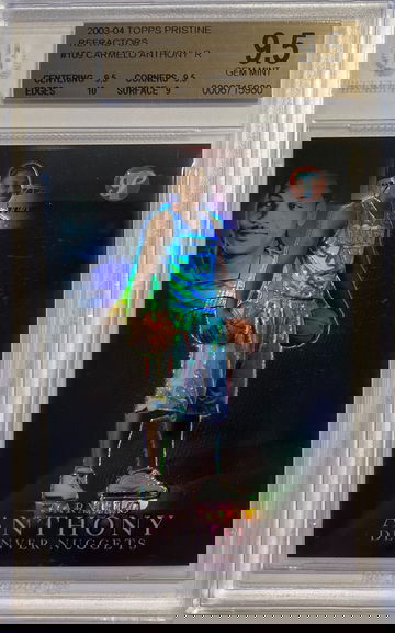 2003-04 Topps Pristine Carmelo Anthony Black Refractor Rc #’d /149 BGS 9.5 Gem Mint 