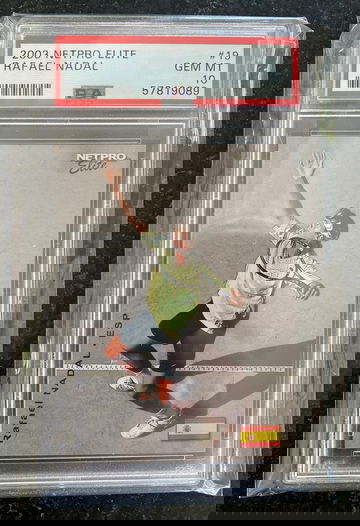 Rafael Nadal Rookie Card 2003 Netpro Elite /2000 PSA 10