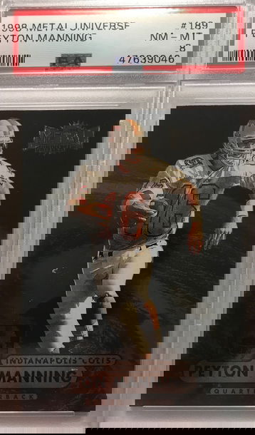 1998 Metal Universe. Peyton Manning PSA 8