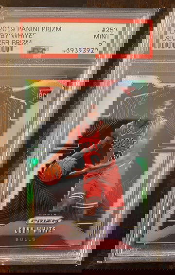 Coby White Silver Prizm #253 PSA 9