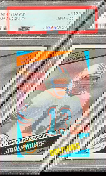 1984 Topps Dan Marino #123, Rookie RC, PSA 8 NM-MT, new slab